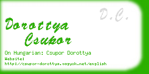 dorottya csupor business card